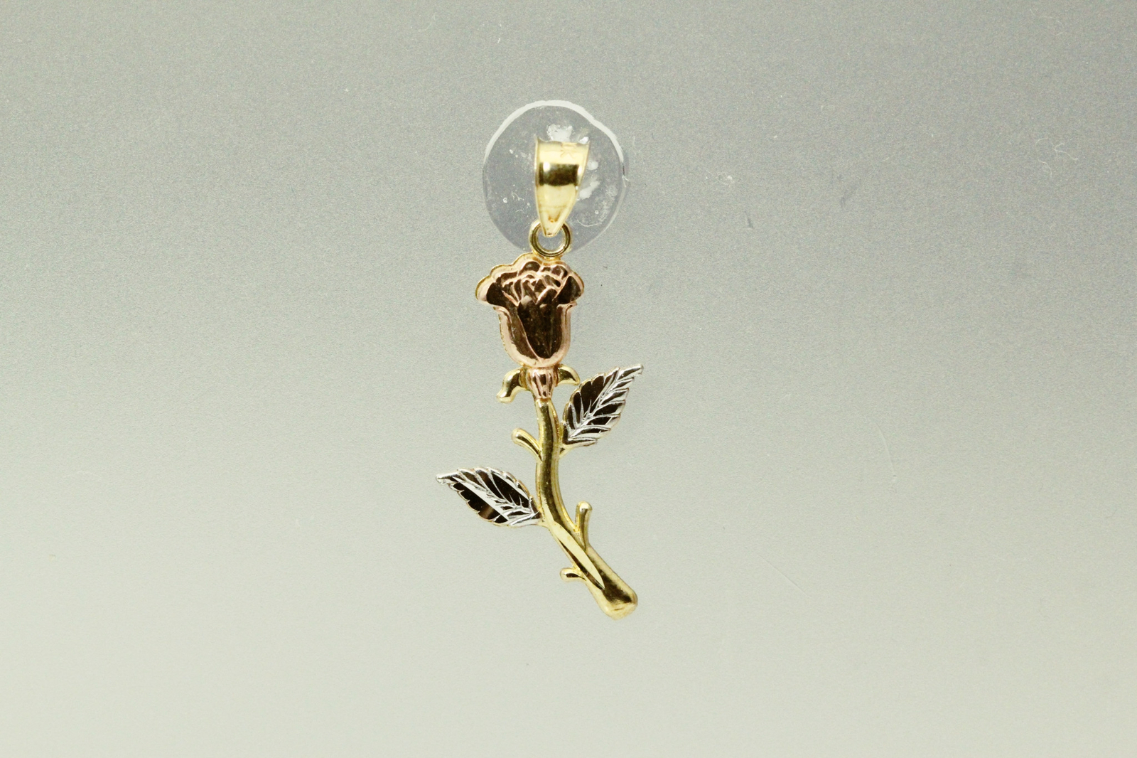 10K Tri-Colored Gold Rose Pendant 1.2 grams (PEN9820)