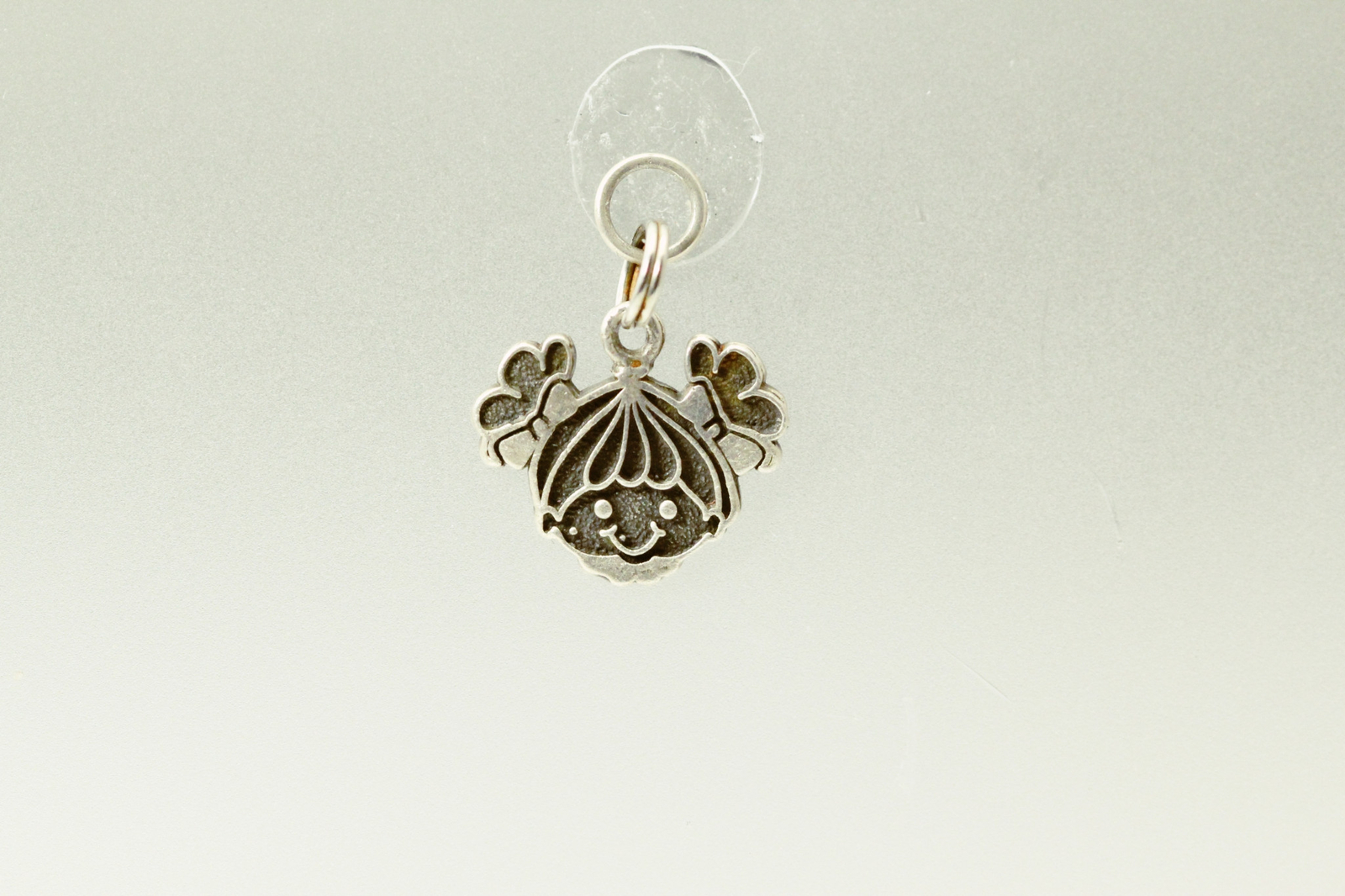 Sterling Silver 925 Girl Head Charm 1.7 grams (PEN9815)