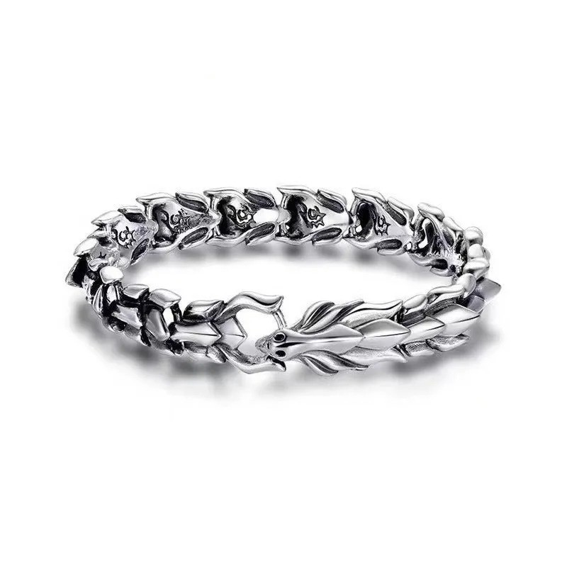 Men’s Viking Dragon Bracelet 20CM Punk Vintage Hip Hop Bangle 3 Colors Gift