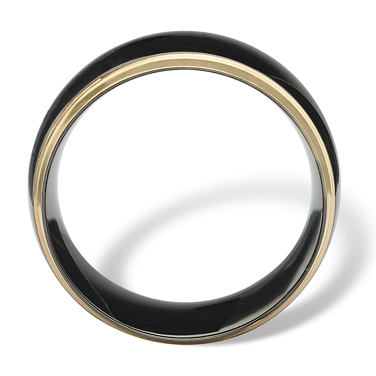 Wedding Band in Black and Gold Ion-Plated Stainless Steel