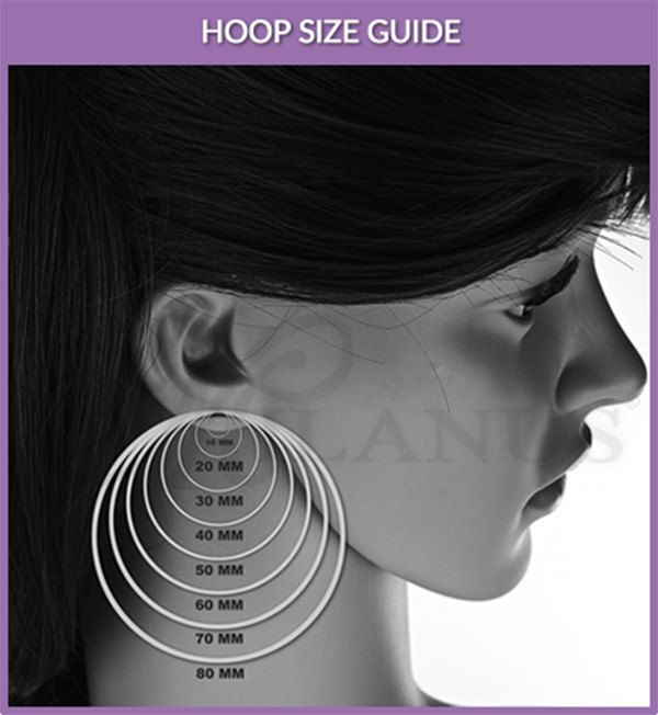 Skinny Light Rhodium Plated Round BIG Hoop Silver Tone Earring Click Top 40-70mm