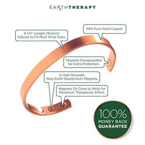 Copper Magnetic Bracelet Arthritis Pain Energy MEN WOMEN ADJUSTABLE CUFF NEW US