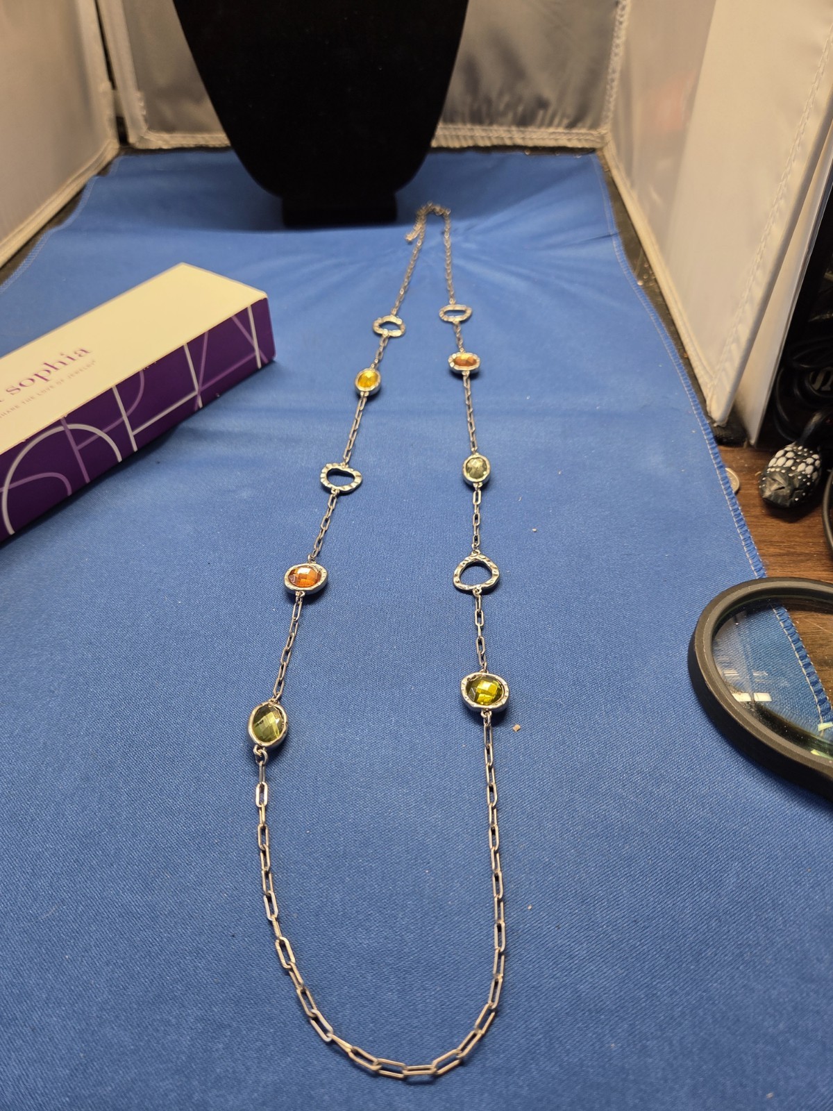 Lia Sophia Silver Tone Necklace New In Original Box