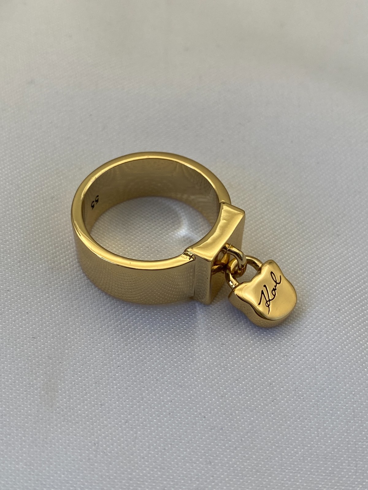 Karl Lagerfeld Choupette Lock Ring with Crystal from Swarovski – size medium