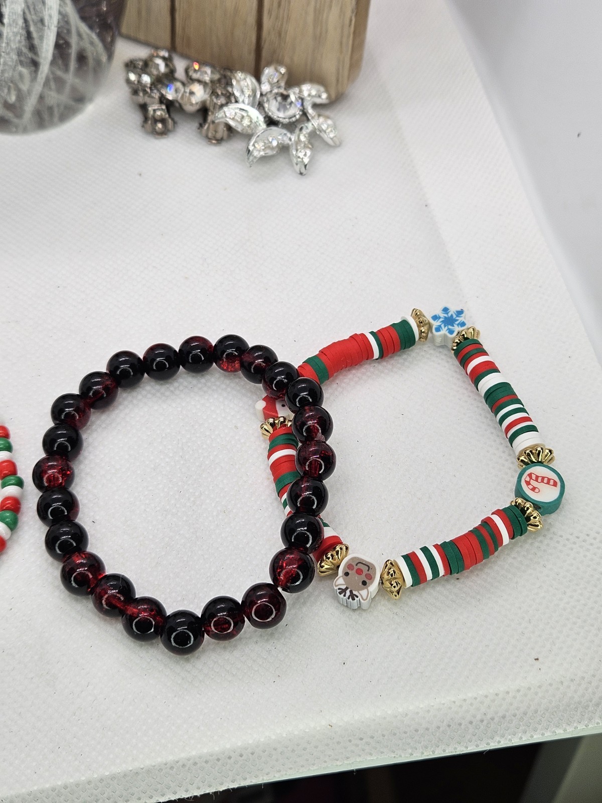 Joyful Christmas Colored Set Of 6 Bracelets Bundled For Xmas Gifts
