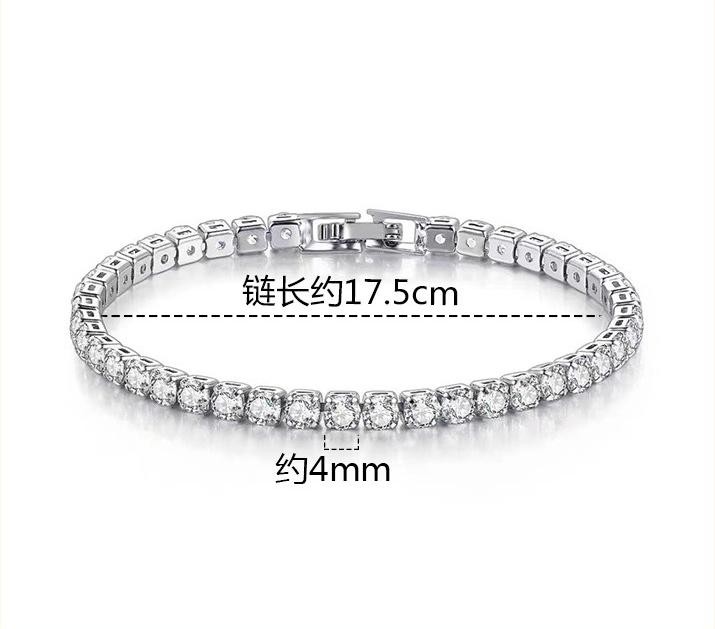 Women’s Tennis Bracelet 925 Sterling Silver Moissanite Wedding Jewelry Gift