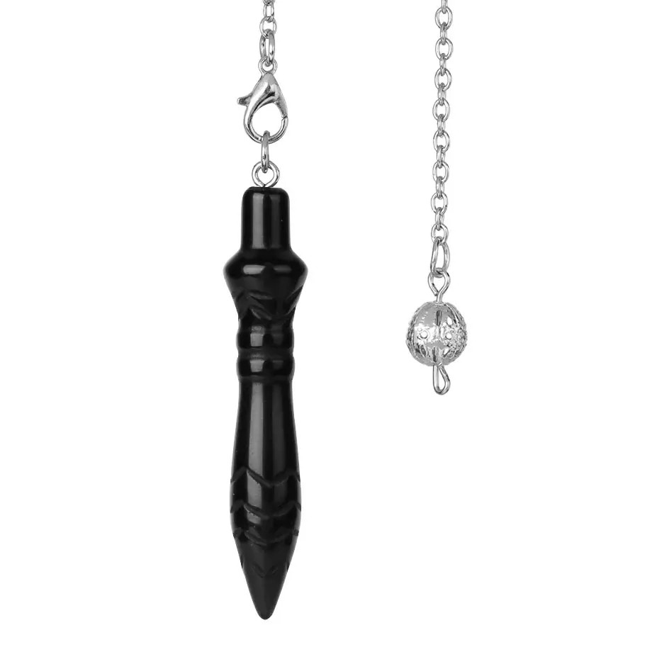 Natural Stone Crystal Pendulum Quartz Amethyst Onyx Pendant X130