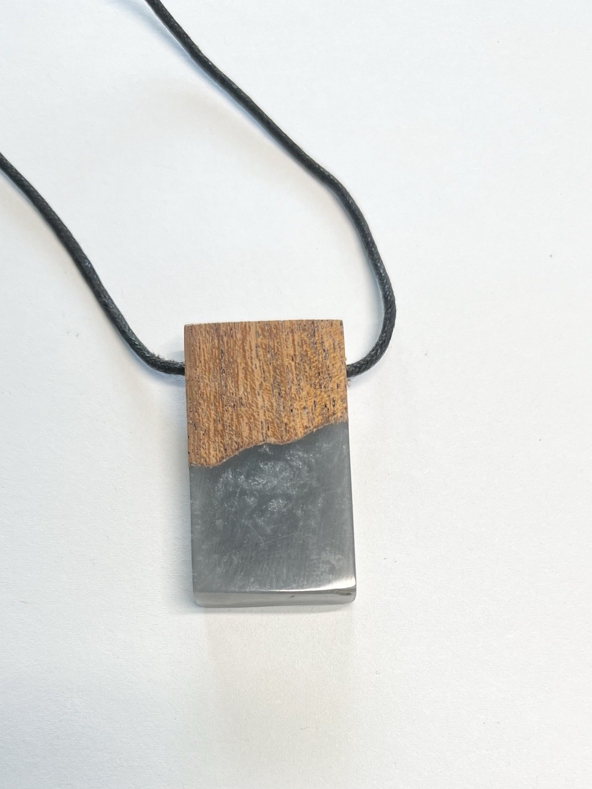 Epoxy Resin & RoseWood Adjustable Necklace Pendant