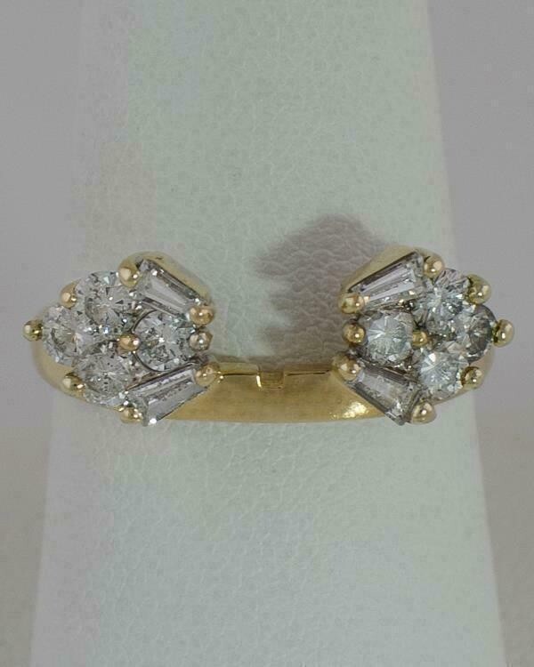 1.50Ct Round Created Diamond Enhancer Wrap Band Ring 14k Yellow Gold Plated