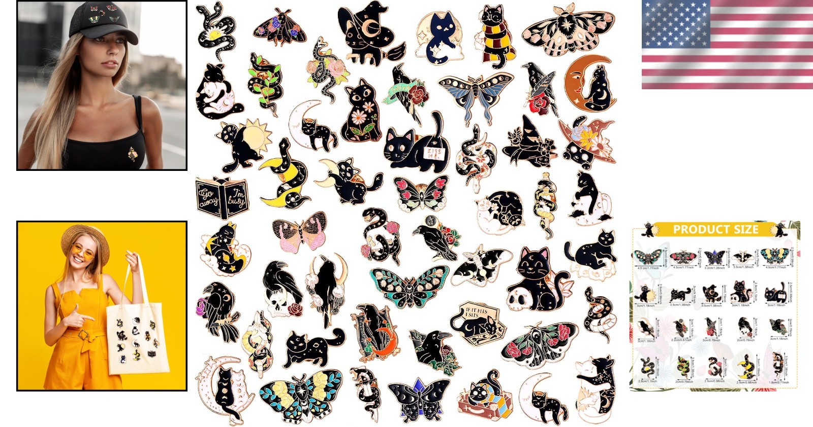 Spooky Lapel Pins Pack – 100 Pcs for Teachers, Nurses