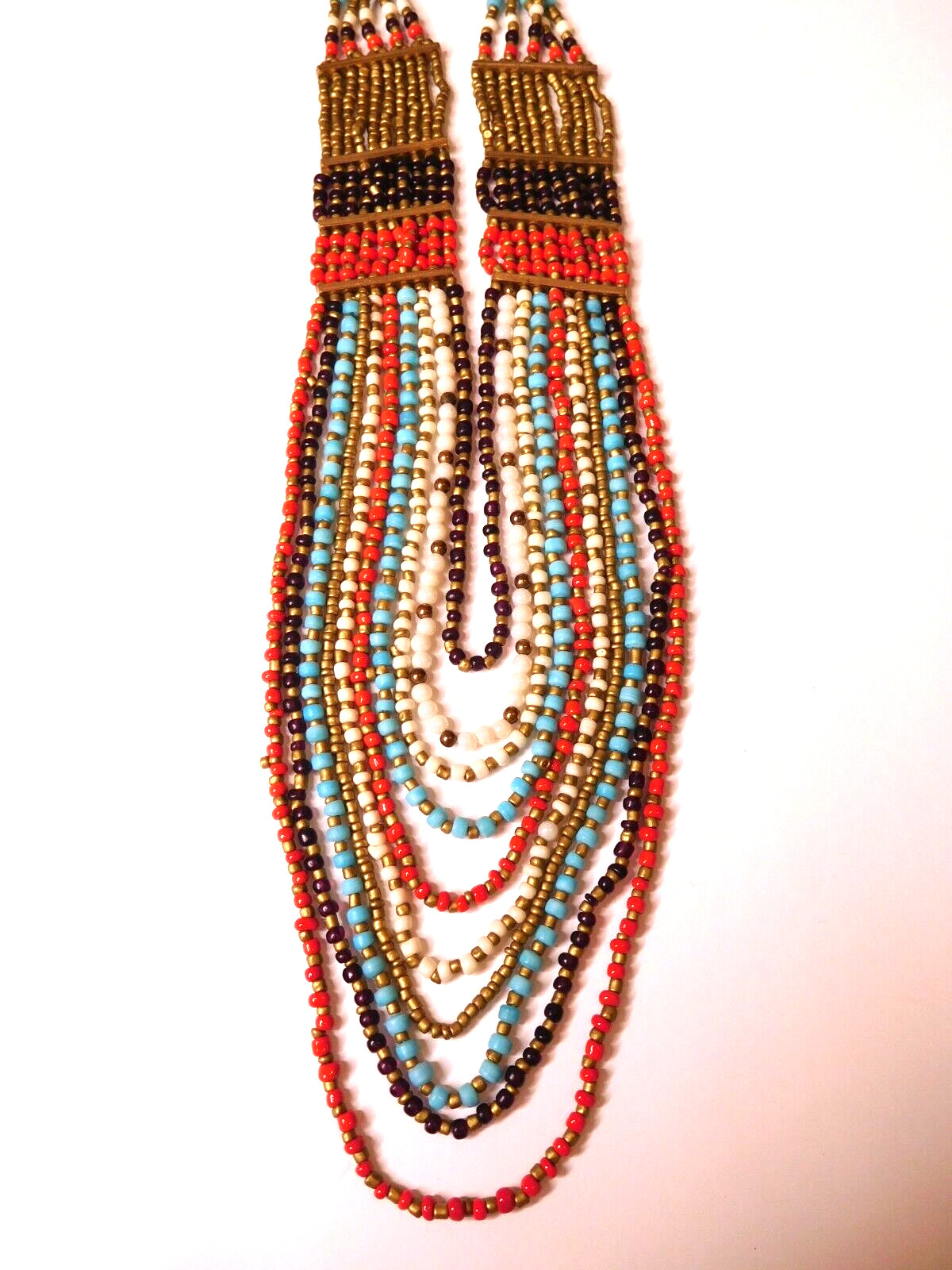 Southwest Multi-Strand Beaded Necklace Boho Jewelry