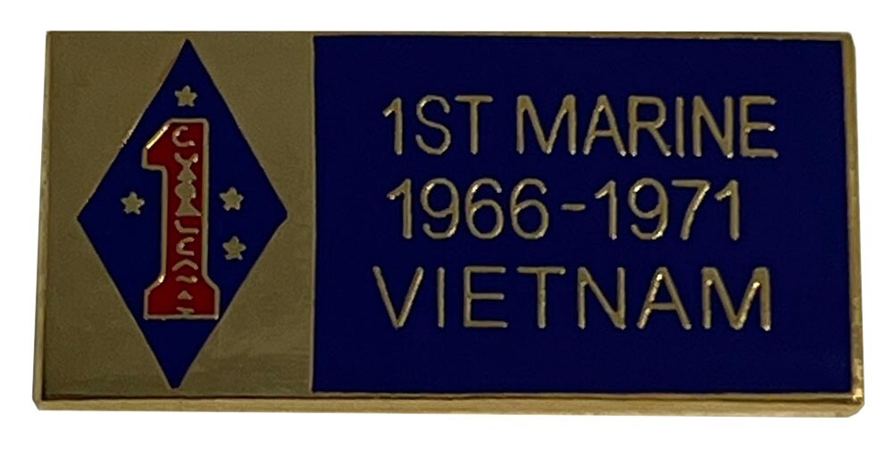 1st Marine Division 1966-1971 Vietnam Motorcycle Hat Cap Lapel Pin M-379