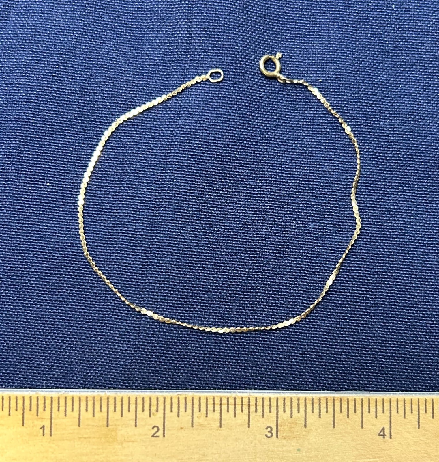 Bracelet Herring Bone-Style Chain Silver Spring Lock Clasp