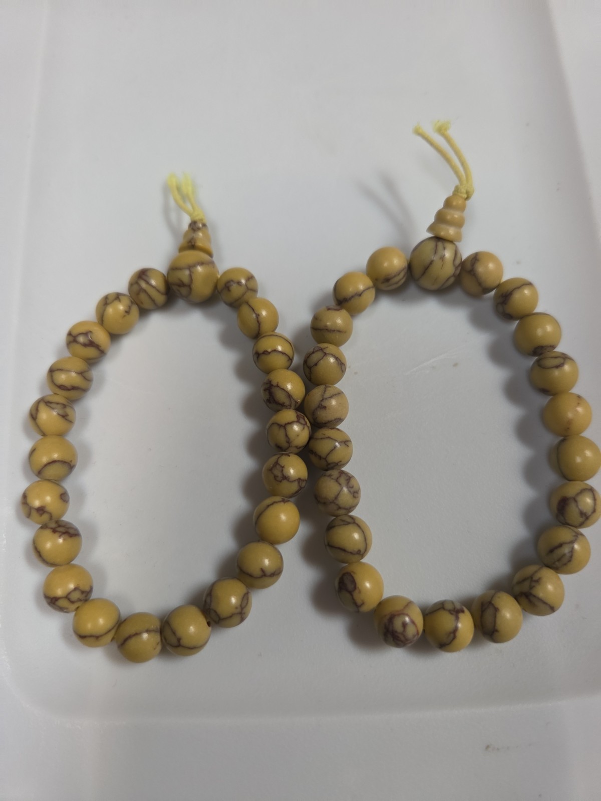 Tan Stretch Bracelets Set Of 2