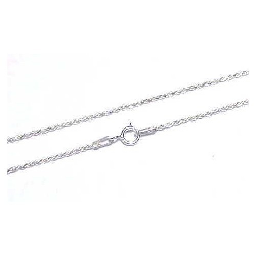 ITALIAN SILVER 925 DIAMOND CUT ROPE CHAIN 1.2MM 20″