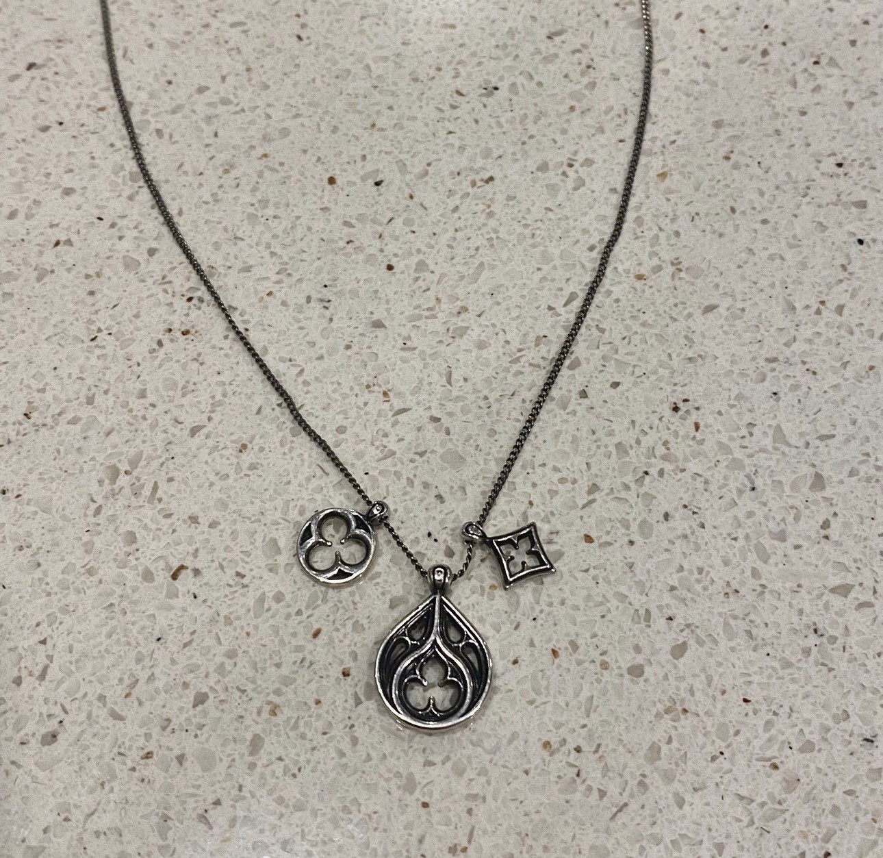 Brighton Lorenza Trio Short 16″ Necklace w/ Extender Excellent Condition