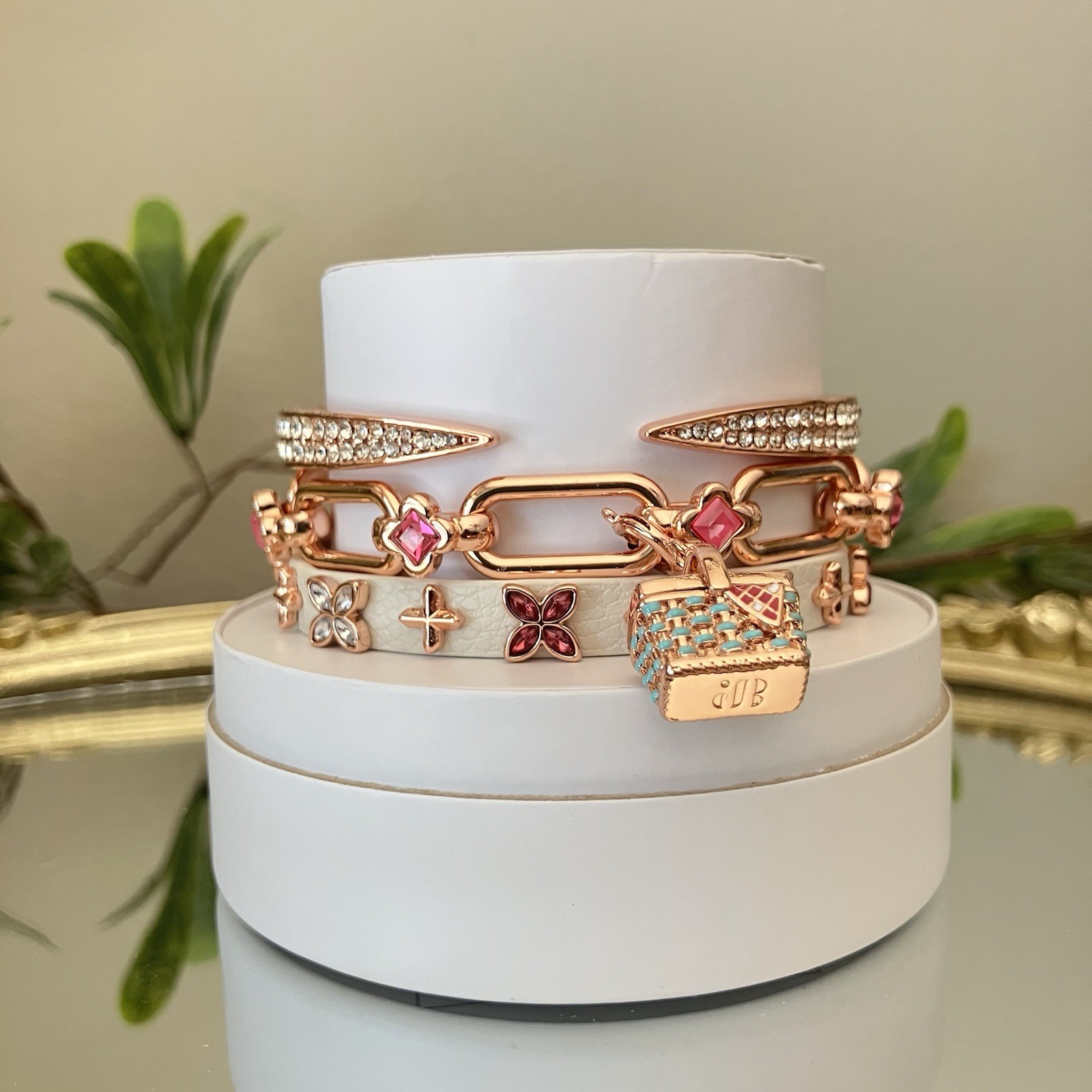 Bomb Party 2026 Summer Stack Market Fresh Remix Charm Bracelet Rose Gold ST40395