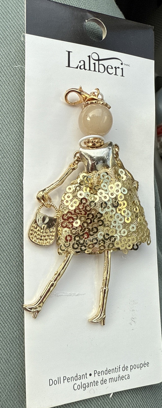 Laliberi Simplicity Doll Clip On Pendent Gold Sequins Gold 2015