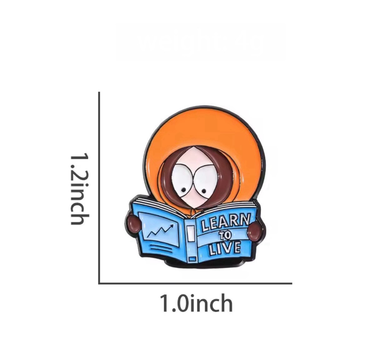 Learn To Live Boy Style 1pc Rubber Back Reading Learn To Live Pin FREE SHIPPING