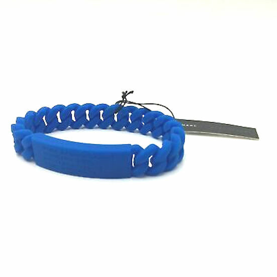 Marc By Marc Jacobs Electric Blue Supply Braided Silicone Rubber Bracelet
