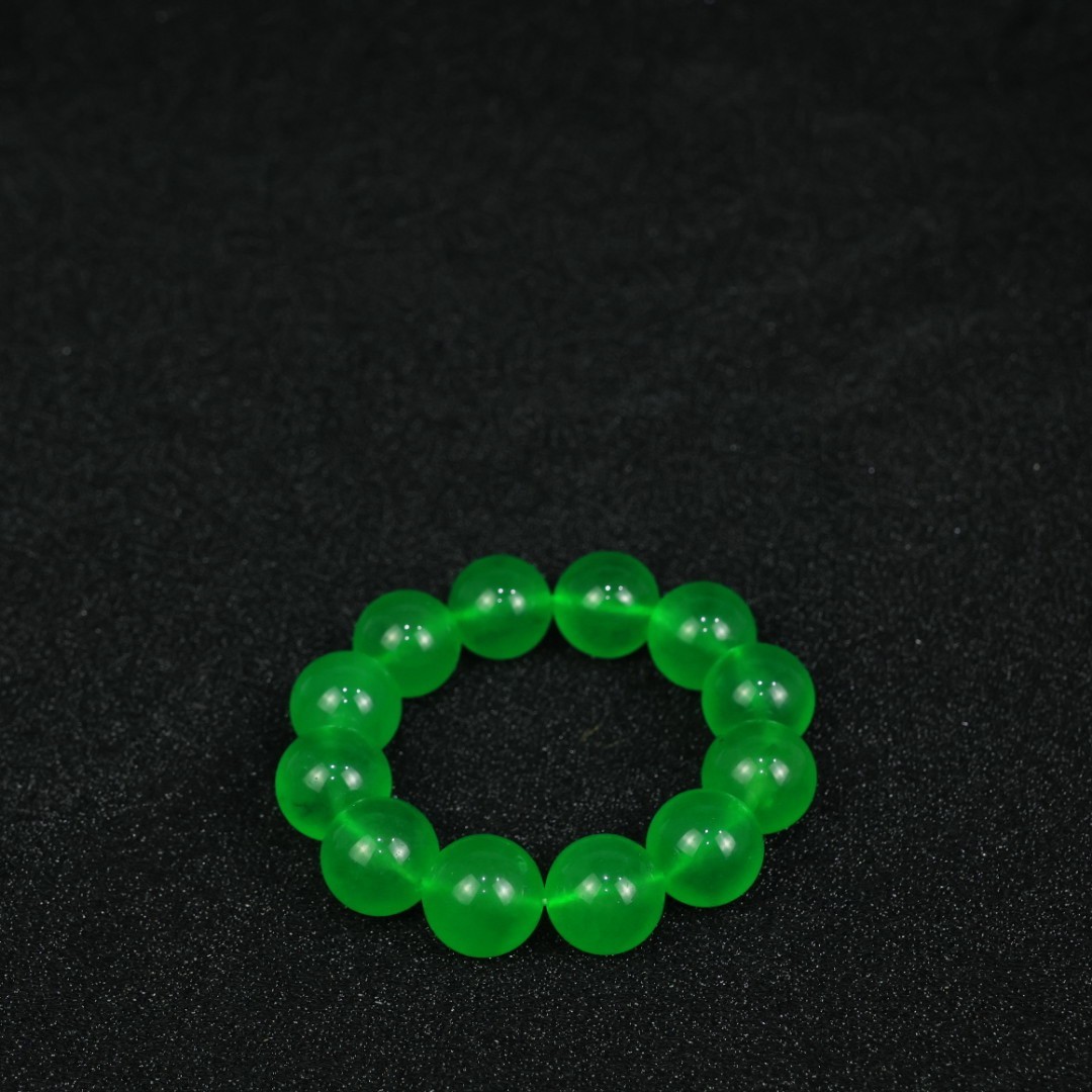 20mm Natural Perfect Green Burmese Beads Jade jadeite Bracelets Bangle