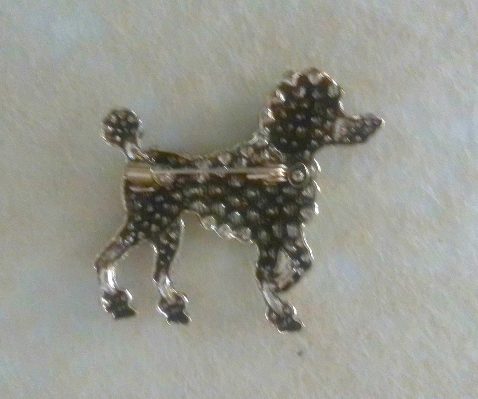New Vibrant Goldtone Brilliant Multi Color Assorted Crystals Poodle Pin Brooch