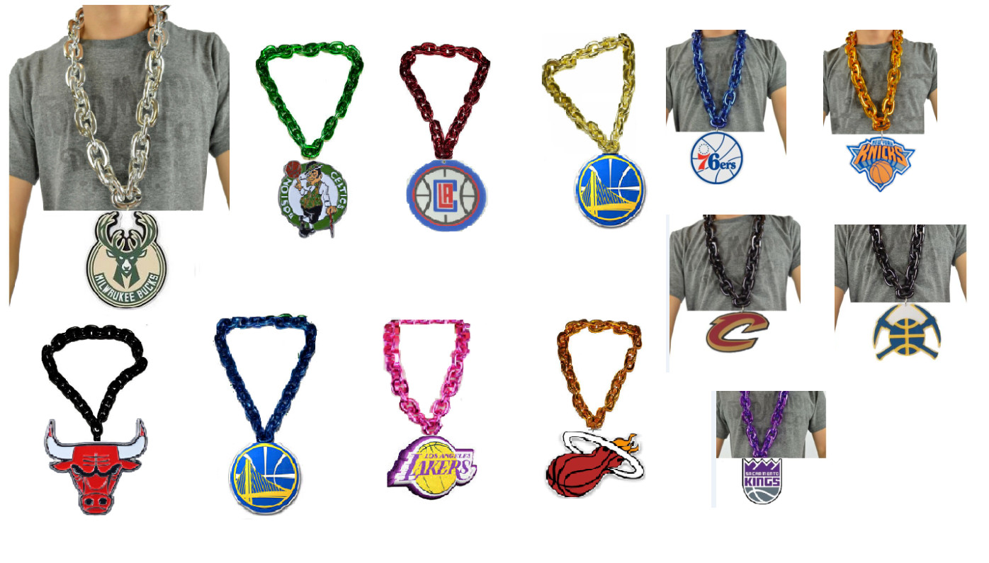 New NBA Fan Chain Necklace PICK YOUR TEAM AND CHAIN COLOR!! BUY MORE AND SAVE!!