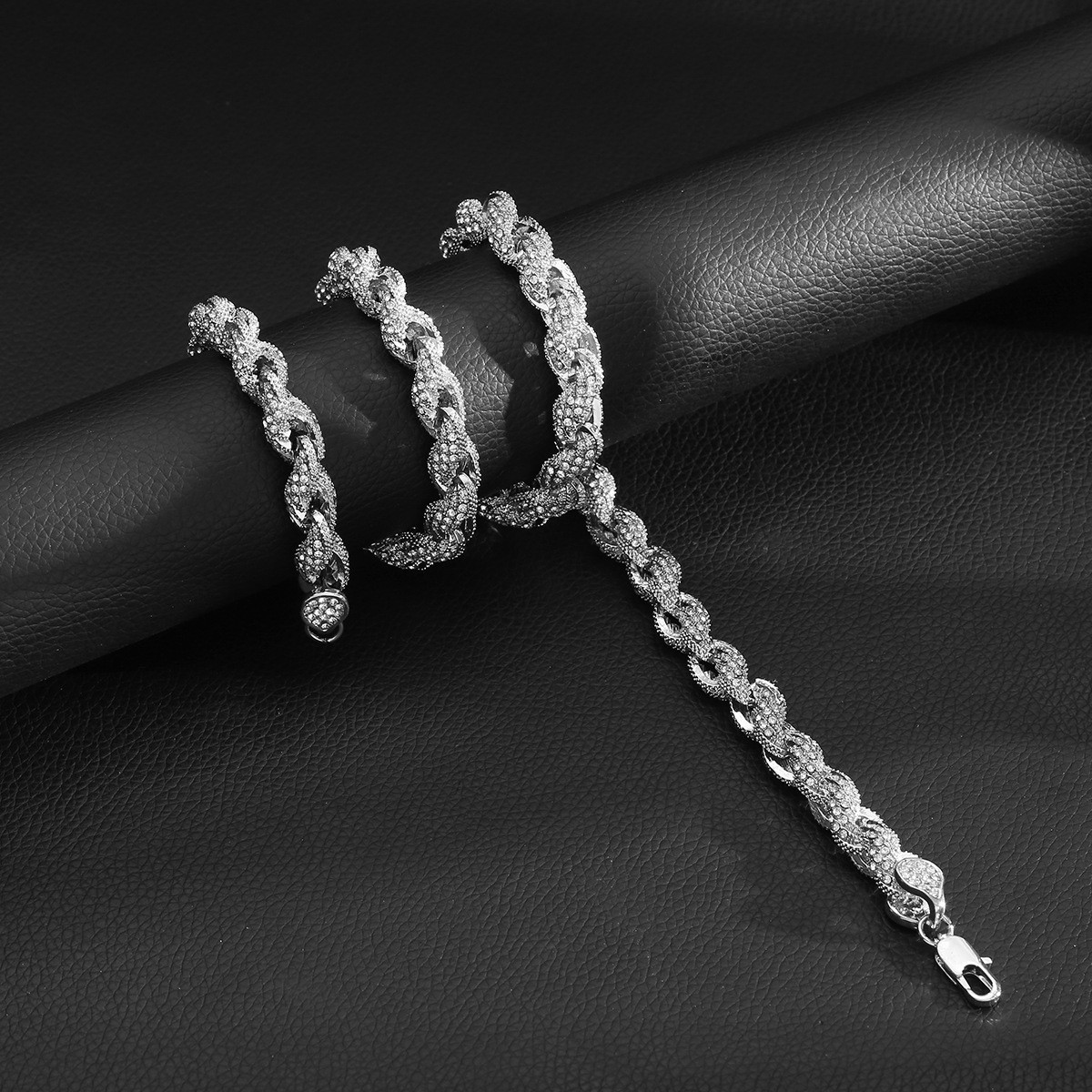 Gold Silver Stainless Twisted Rope Chain Necklace Unisex Bling Layering Choker