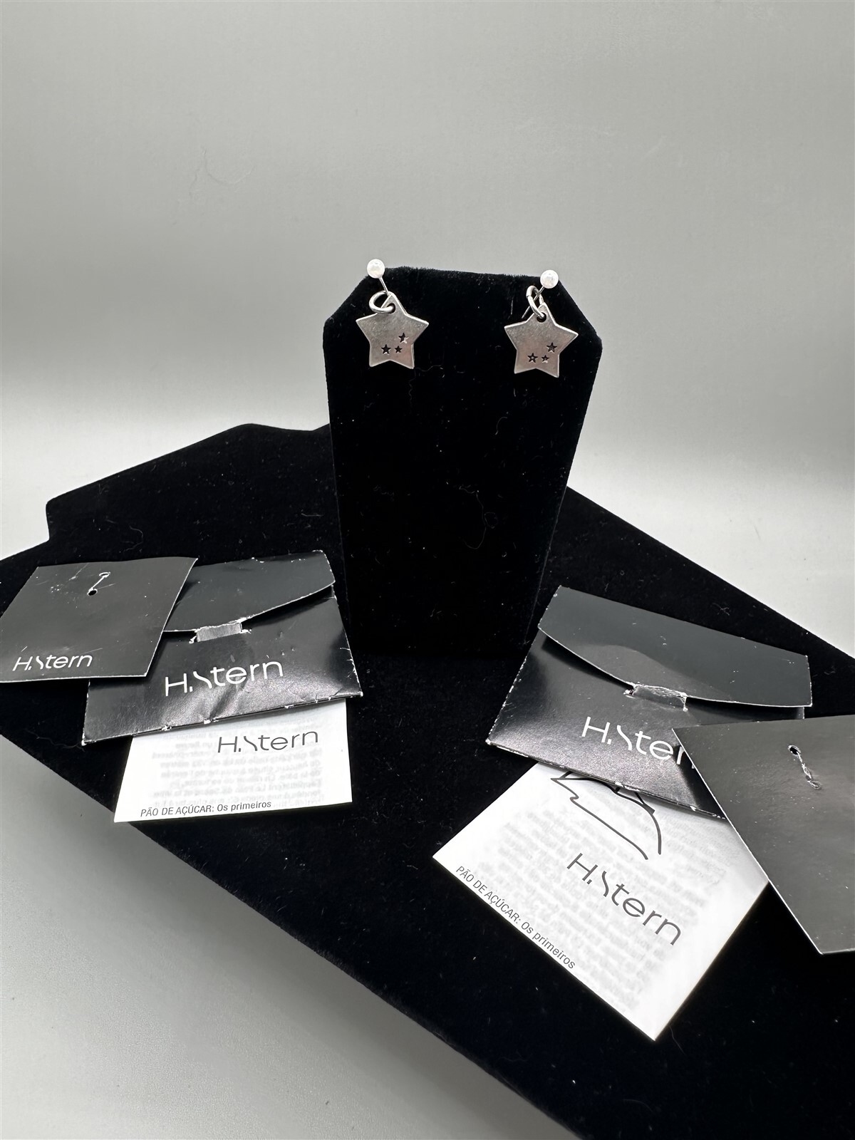 H. Stern Hamsa (2) Star Charms In Original Pouches With Paper