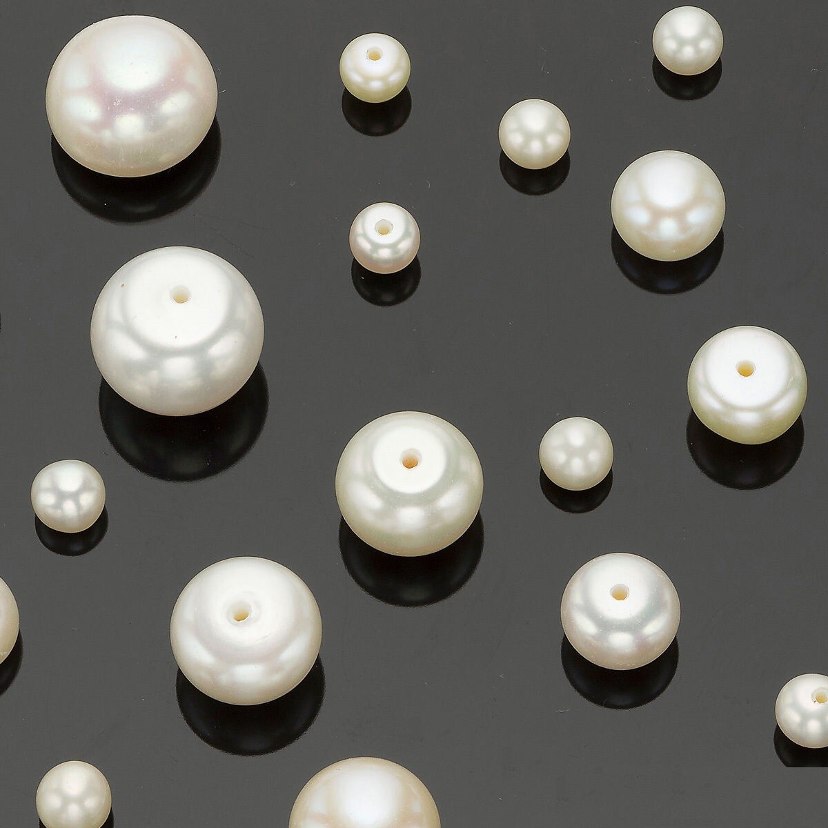 DIY Design Make Your Own Jewelry AAAA Freshwater Near Round Pearls Half-Drilled
