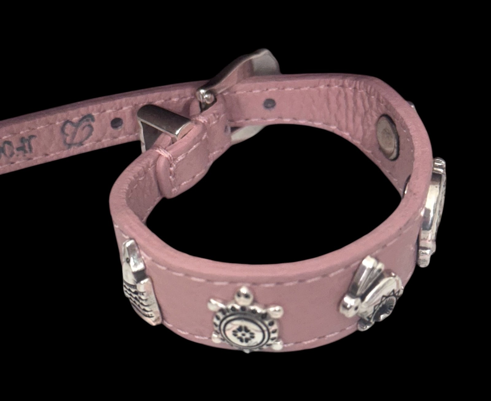 Brighton Desert Friends Bandit Bracelet- leather- pink-desert animals charms