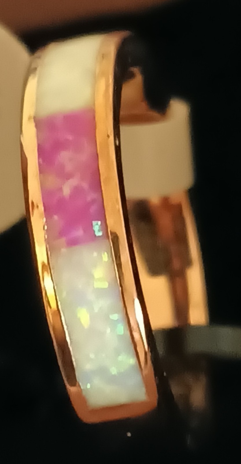 Peermont Jewelry Gold Tone Ring Enamel Checkered Band Multicolor Size 7
