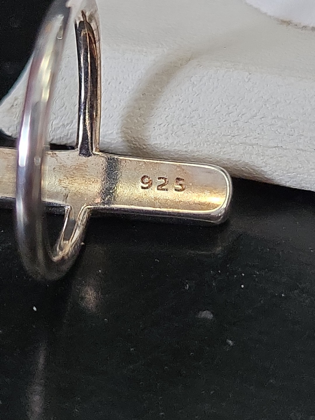 925 Stamped Silver “Moon Phase” Ring Size 5.5″