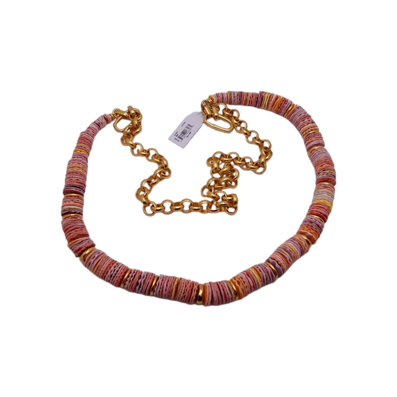 Kendra Scott Beautiful Lila Necklace in Vintage Gold Coral and Pastel Shells..