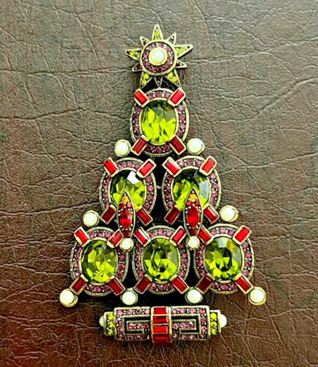 HEIDI DAUS “DECO THE HALLS” Christmas Tree Pin. VNTG. #135/500