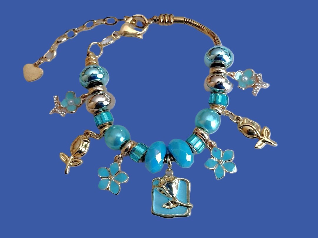 Charm Bracelet European Style Stainless-Steel – Choose Silver or Gold Stainless