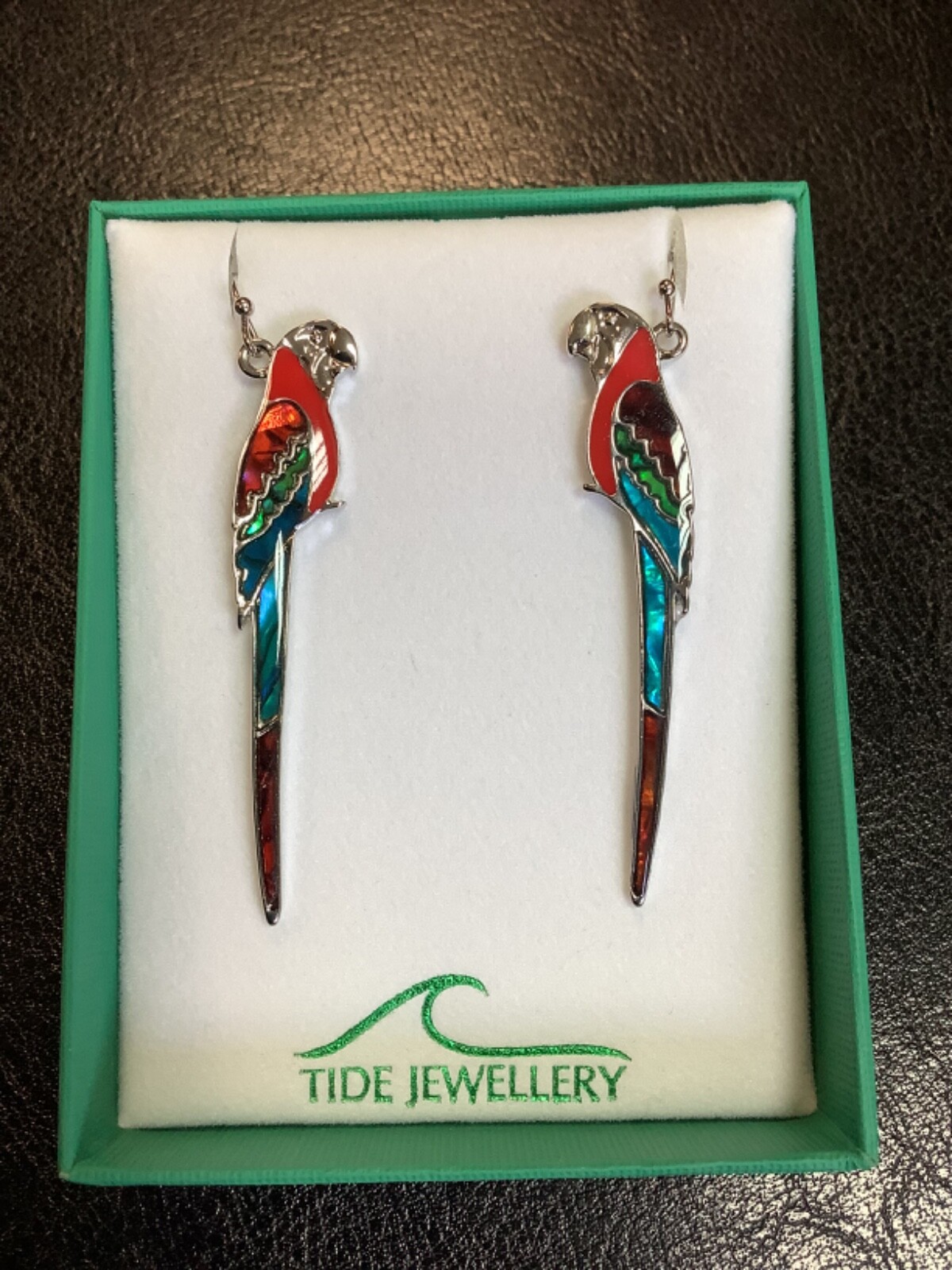 Macaw Inlaid Paua Shell Earrings – TJ640