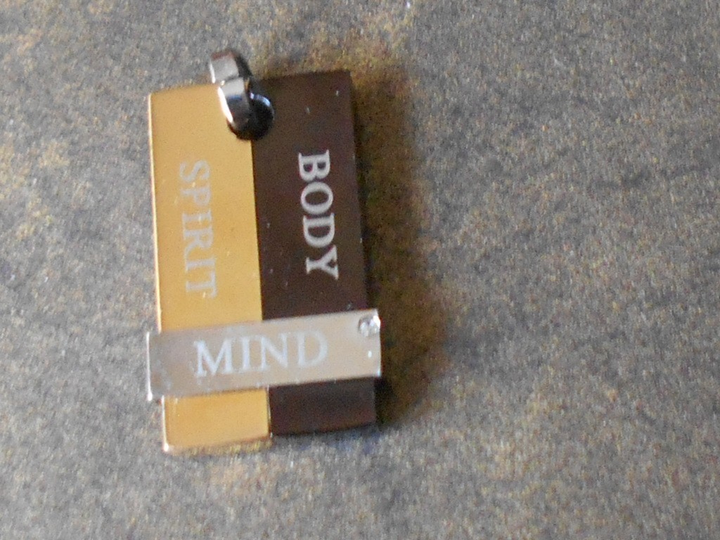 TRI COLOR GOLD BLACK SILVER 3 MESSAGE CHARM