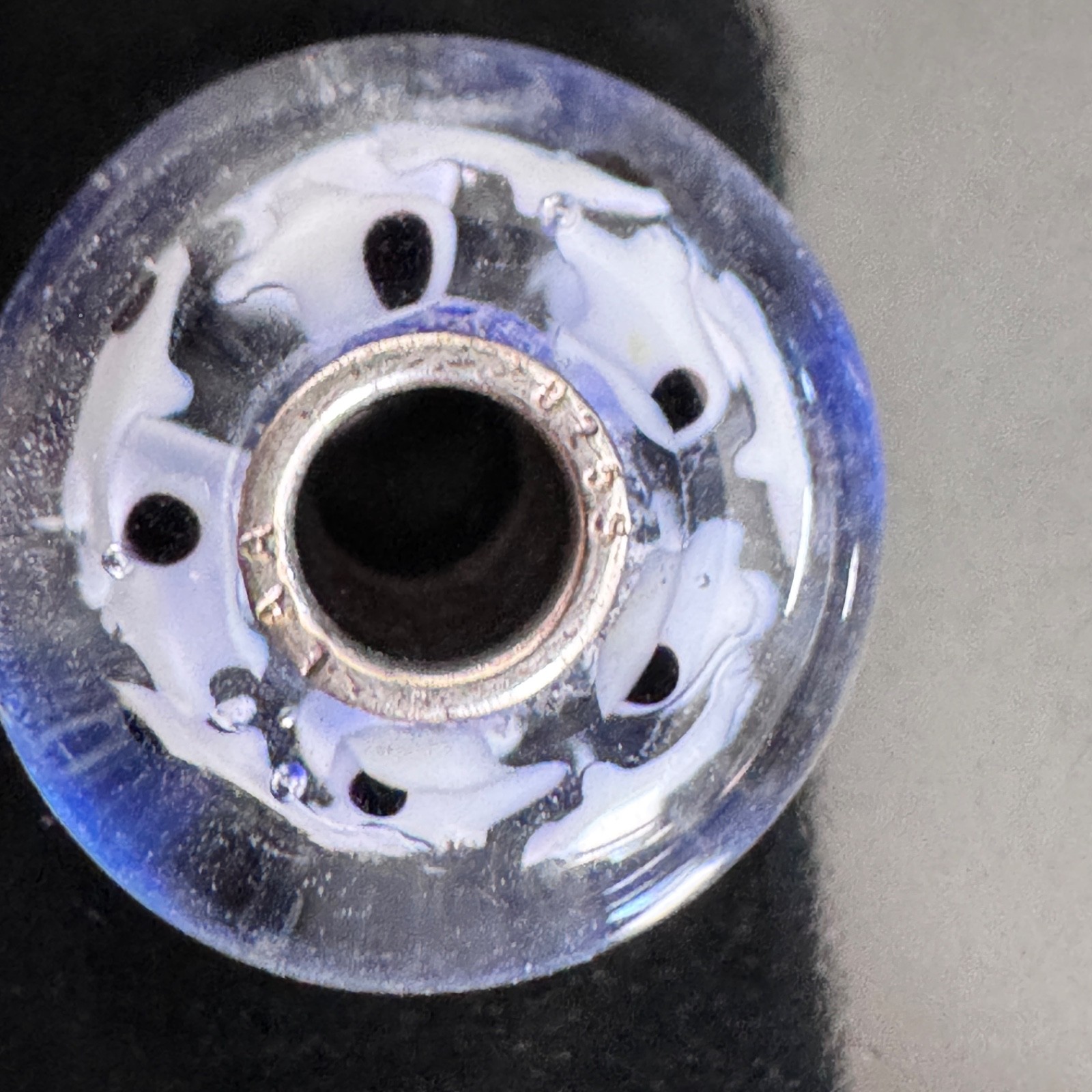 NEW💕Trollbeads UNIQUES Critters Beautiful Blue Cosmic Base with White Starfish