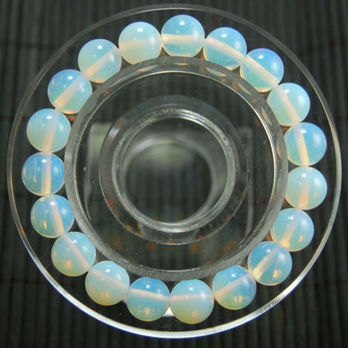 8mm 10mm 12mm Natural stretched Round Gemstone Bracelet Wholesale 7.5″