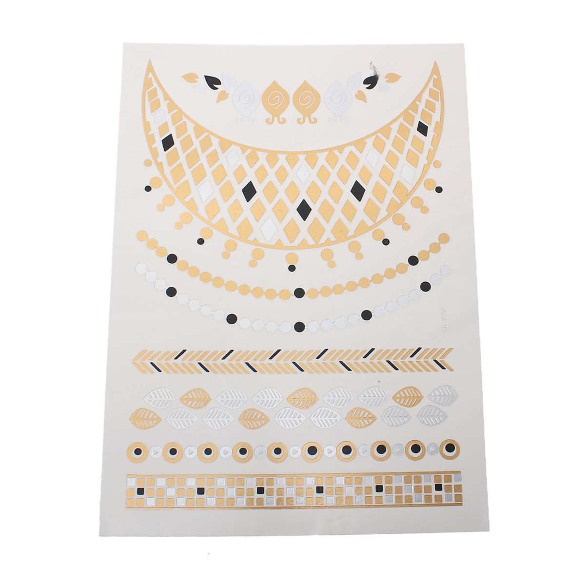 Sexy Sparkles Metallic Waterproof Temporary Tattoo Sticker Body Art Metallic Col