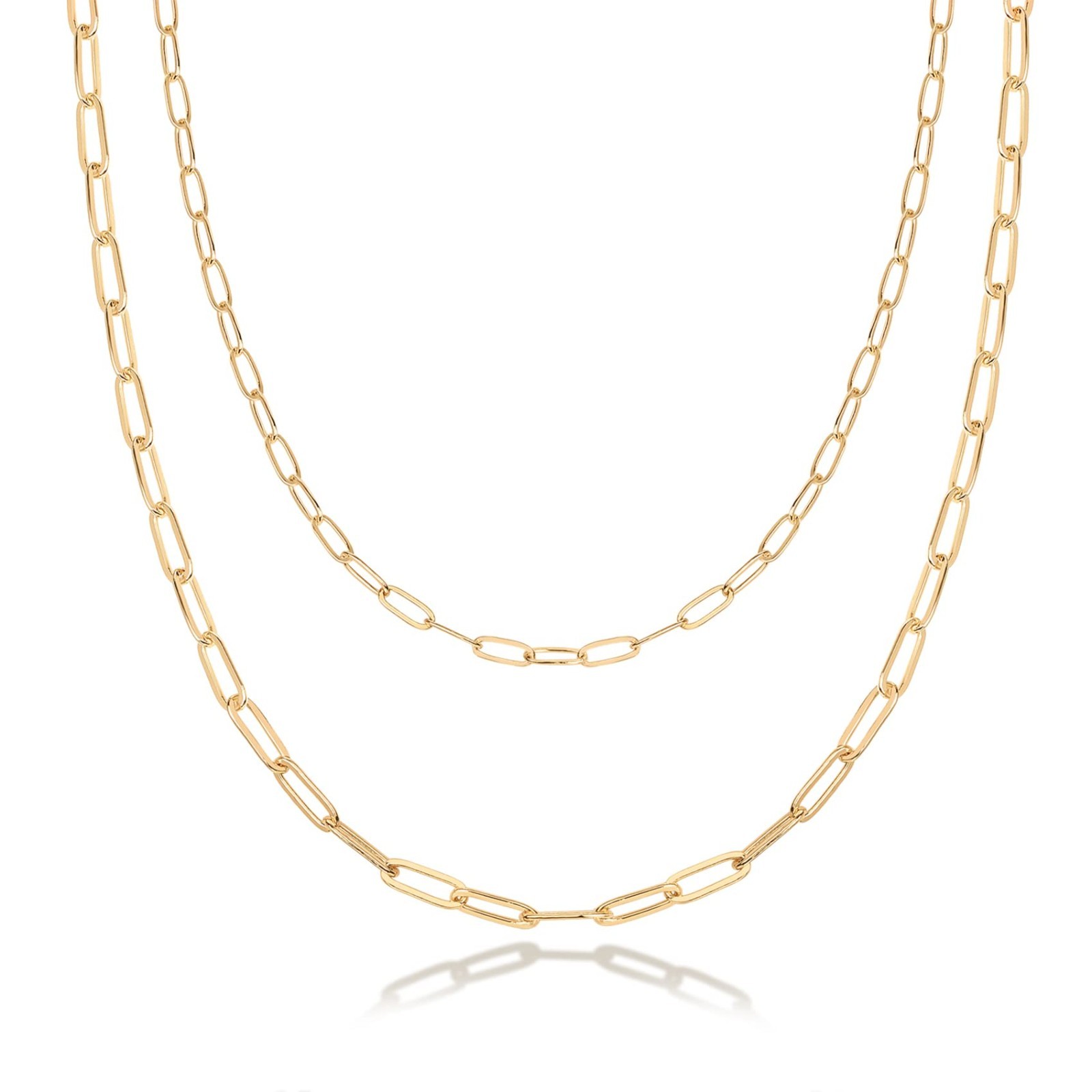 Dainty 14K Gold Plated Layering Necklaces for Women | Snake, Curb, Paperclip Cha