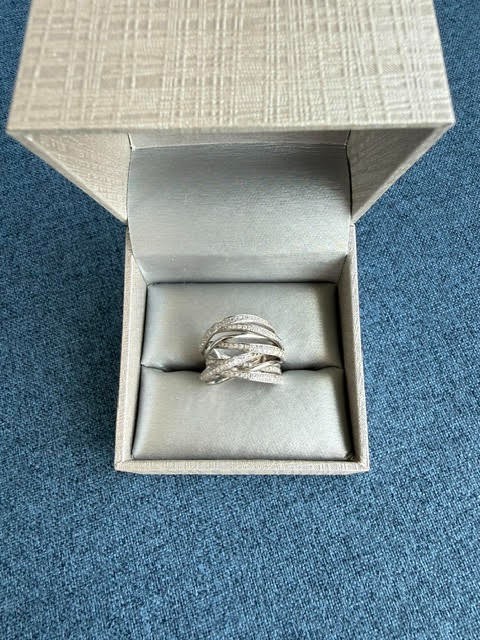 EFFY Birds Nest Ring, 14K White Gold Plated + Diamonds