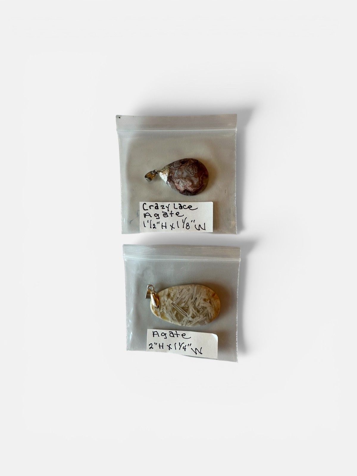 Lot of 8 Jasper & Agate Gemstone Pendant Stones Mixed Shapes Jewelry Craft