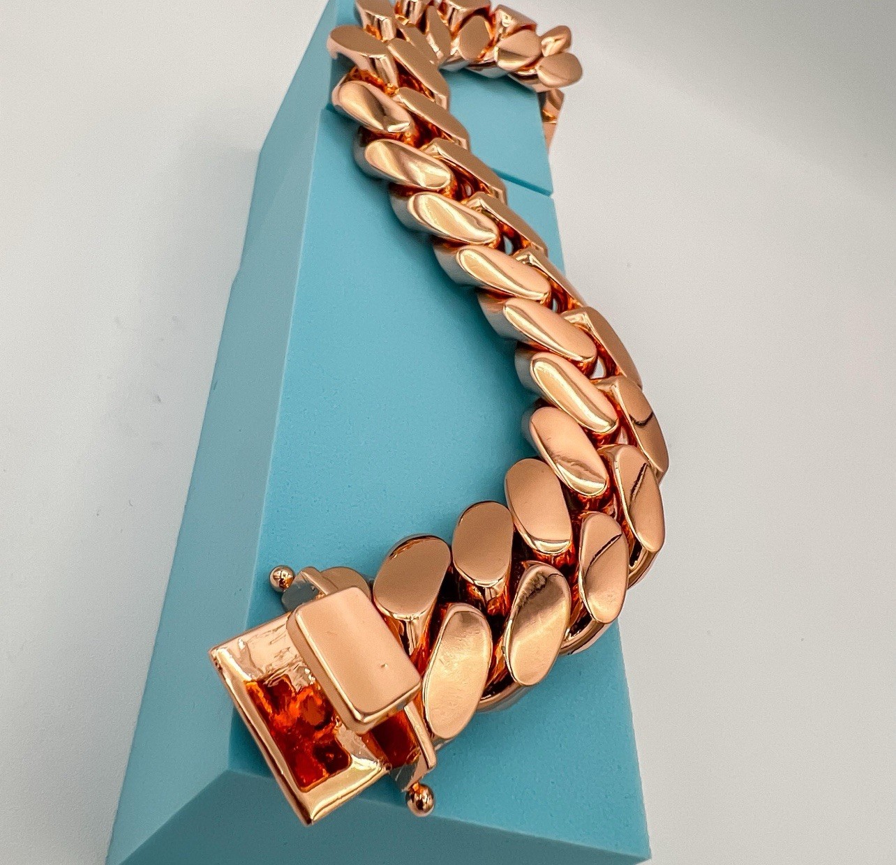Miami Cuban Link Bracelet Rose Gold Plated 20mm
