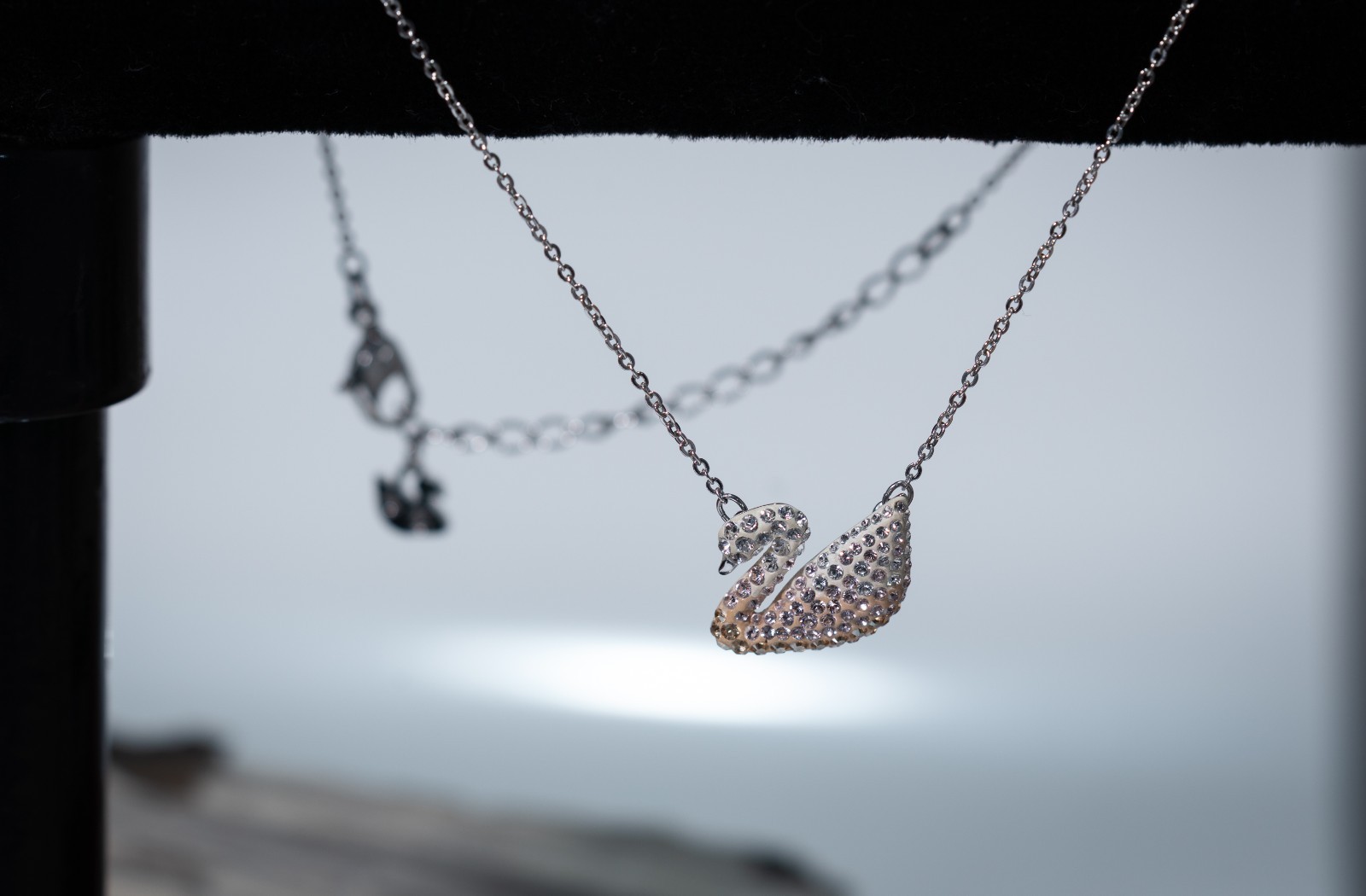 Swarovski Iconic Swan necklace, Multi-colored, Rhodium Plating