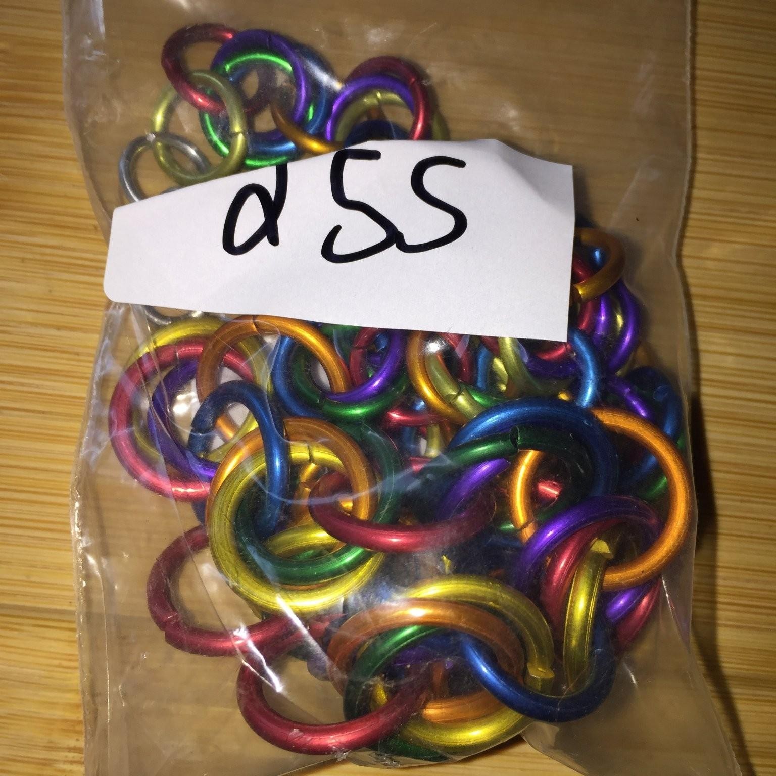 Vibrant Rainbow Chainmaille Necklace Acrylic Metal Clasp