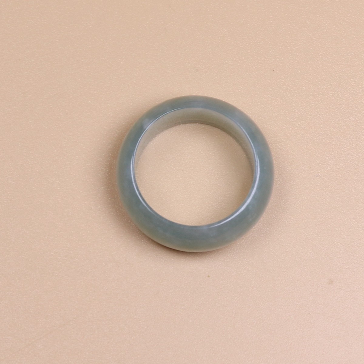 Certified Green 100% Natural A Jade jadeite 19.2 mm Ring US 9.3 # 戒指 42455a