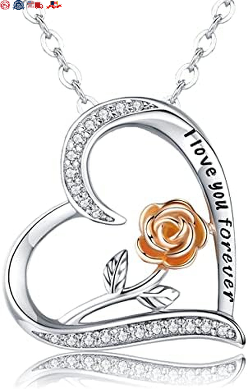 Anniversary Christmas Gift for Girlfriend Wife I Love You Forever Necklace for W