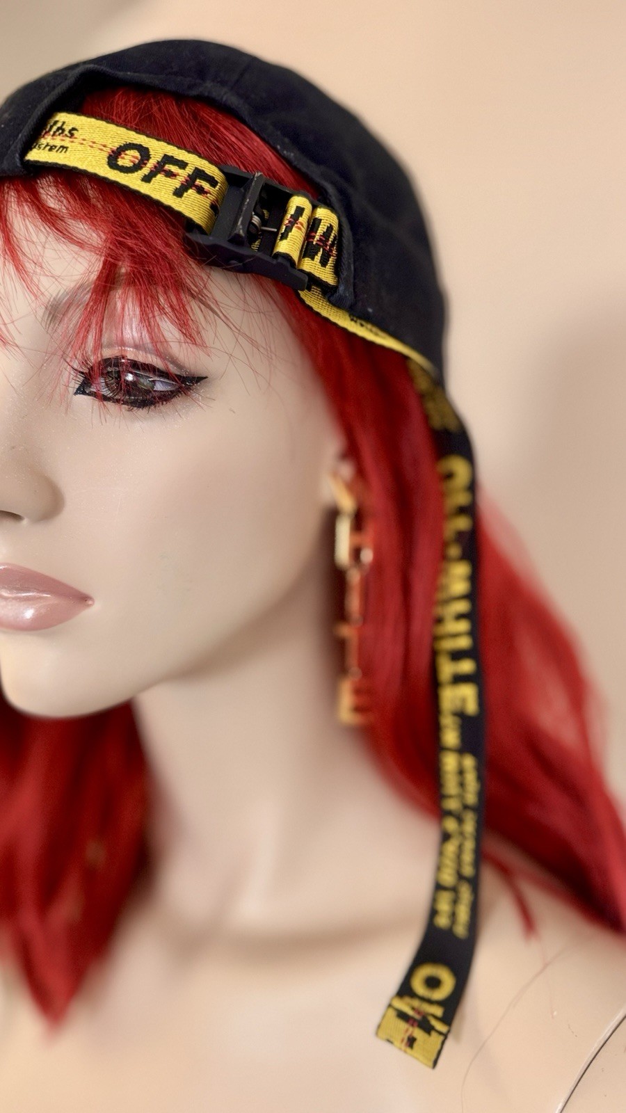 Off White logo Earrings golden plated